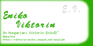 eniko viktorin business card